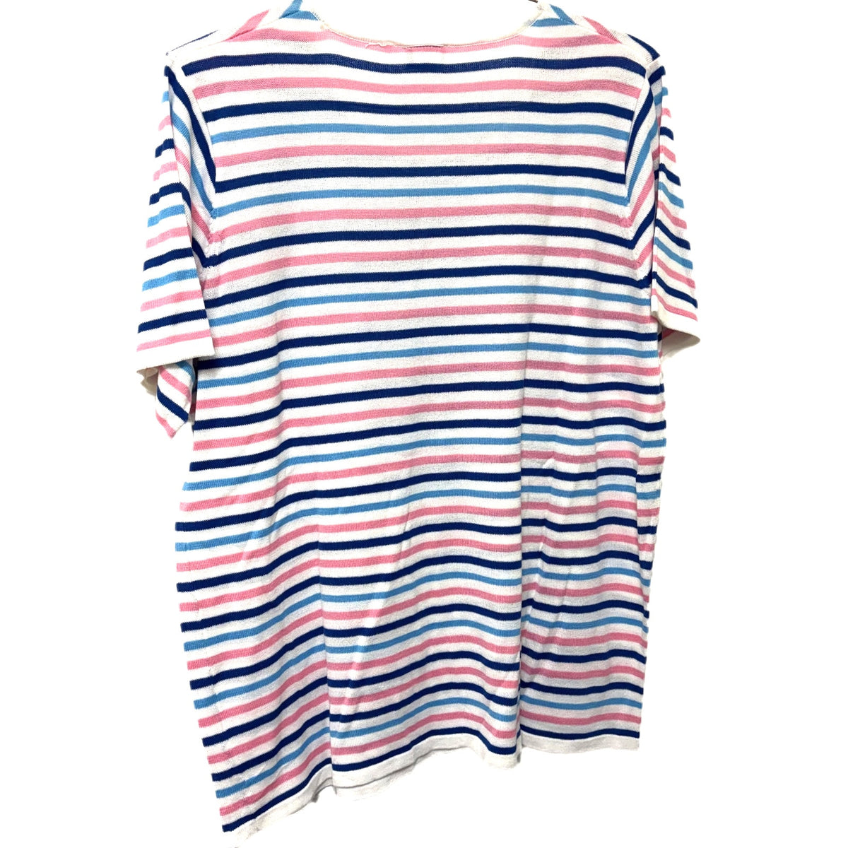 Sara Morgan Striped Lightweight Sweater Shirt, 100% Acrylic, XL