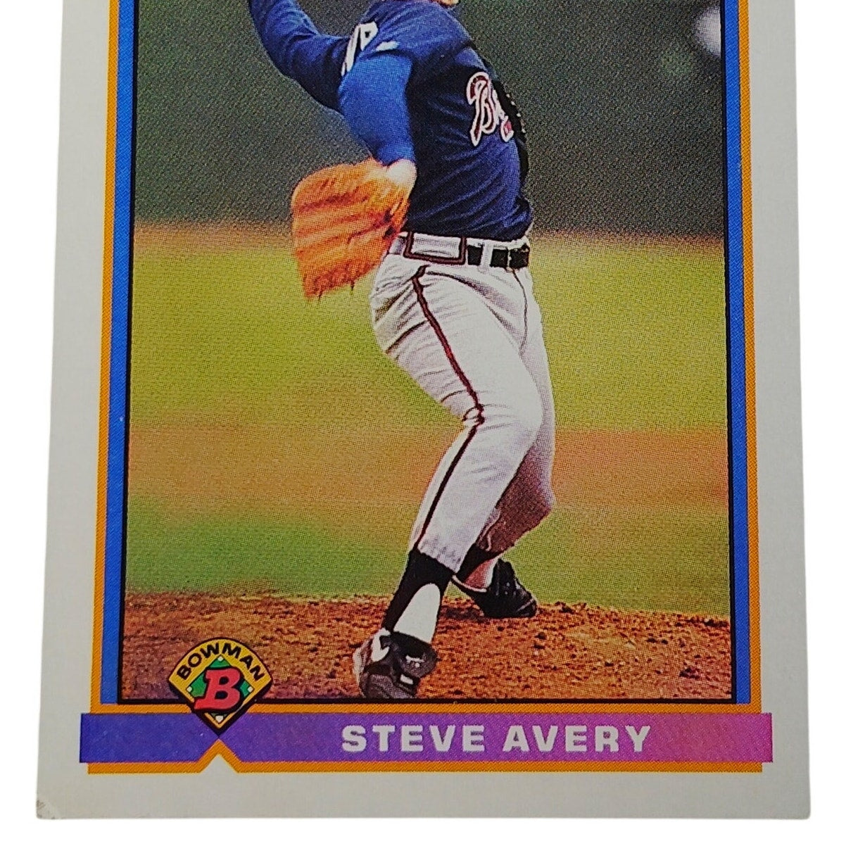 1991 Bowman Steve Avery #566 Atlanta Braves Pitcher Baseball Card NM