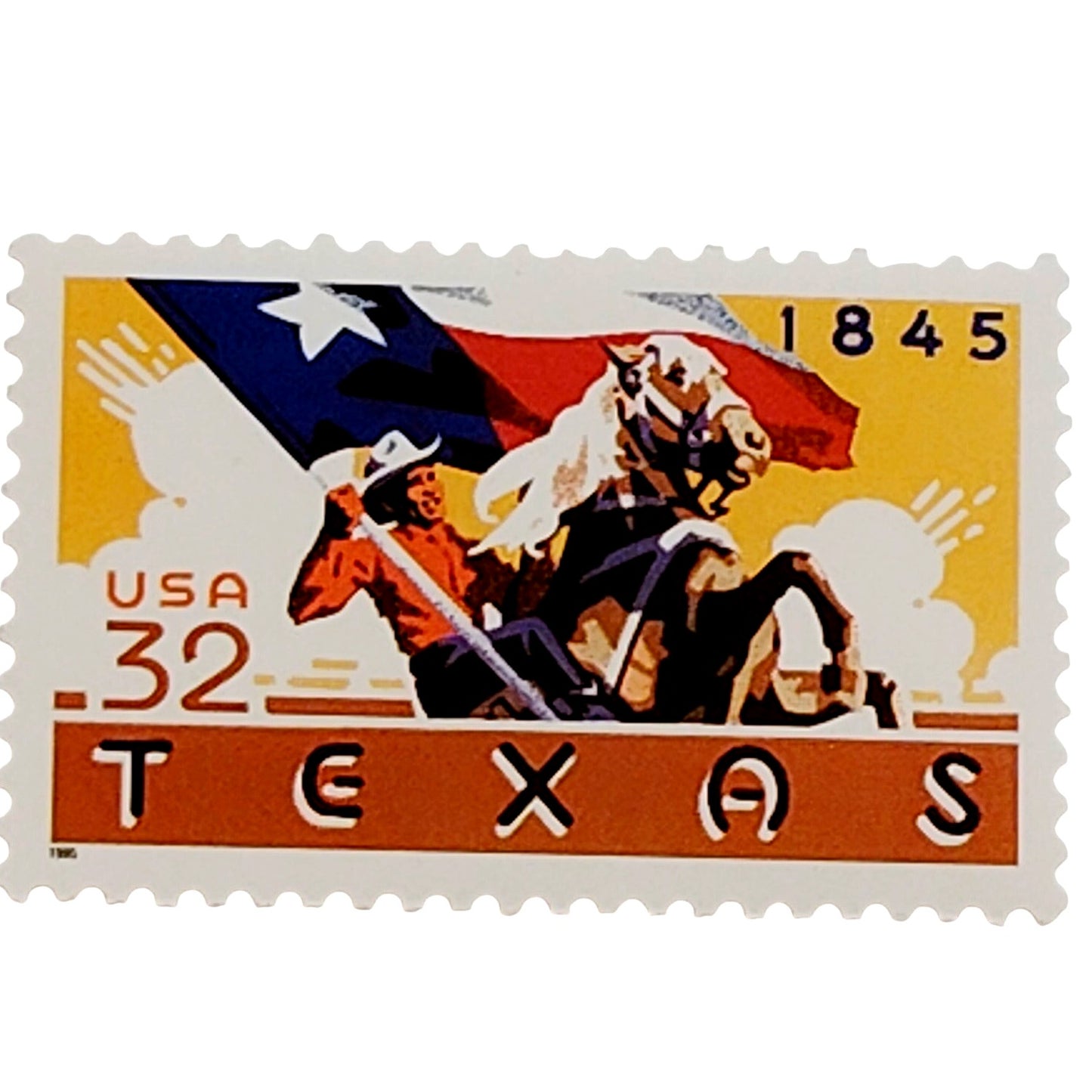 Set of 3 – 1995 USA 32¢ Texas Statehood MNH Scott 2968 with Selvage