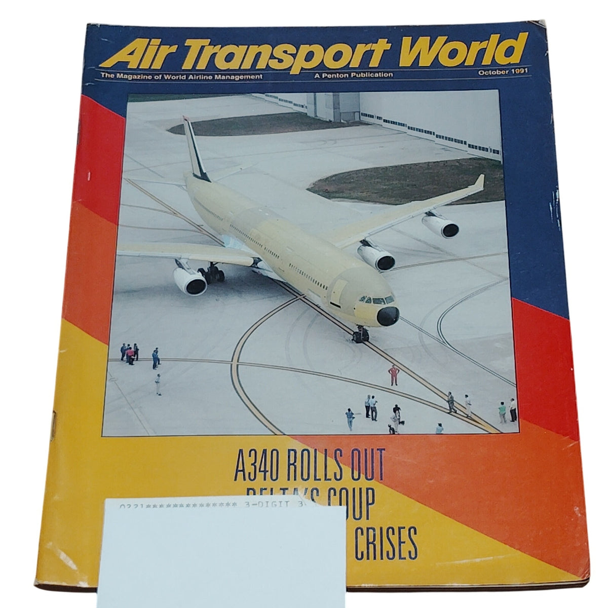 Air Transport World Magazine October 1991 Airbus A340 Rolls Out Vintage Aviation