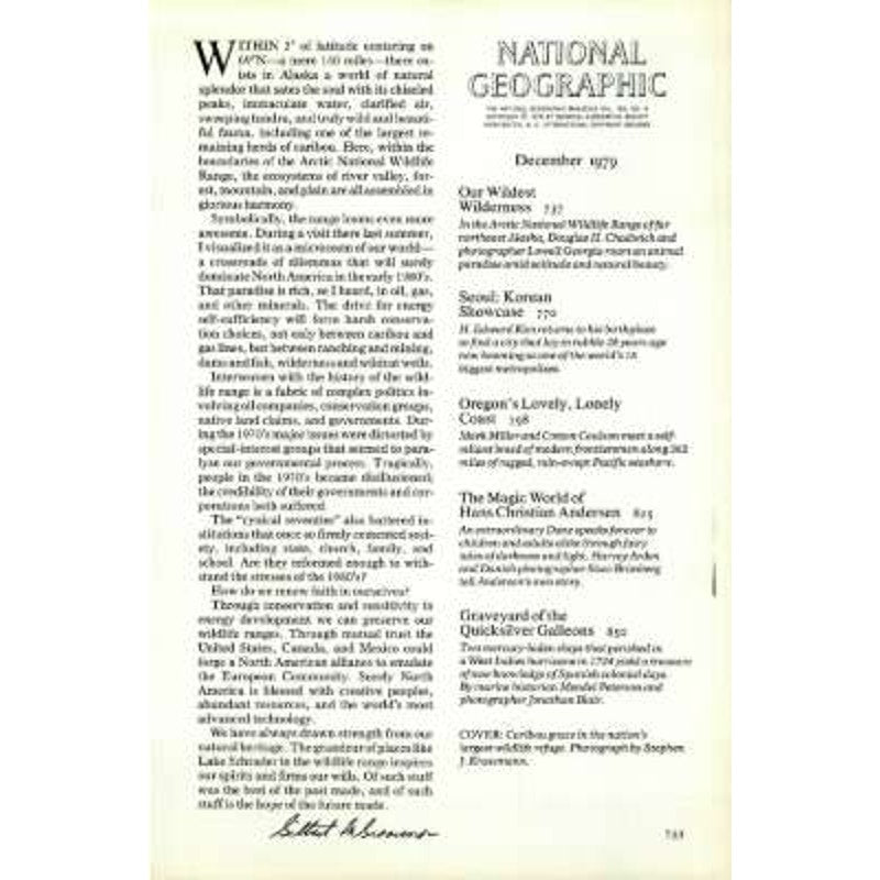 National Geographic Magazine December 1979, Seoul, Oregon, Galleons, Artic Range