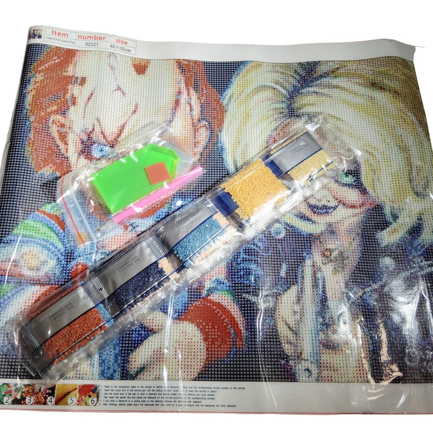 Chucky & Tiffany 5D Diamond Painting Kit 40×50 cm Horror DIY Wall Art