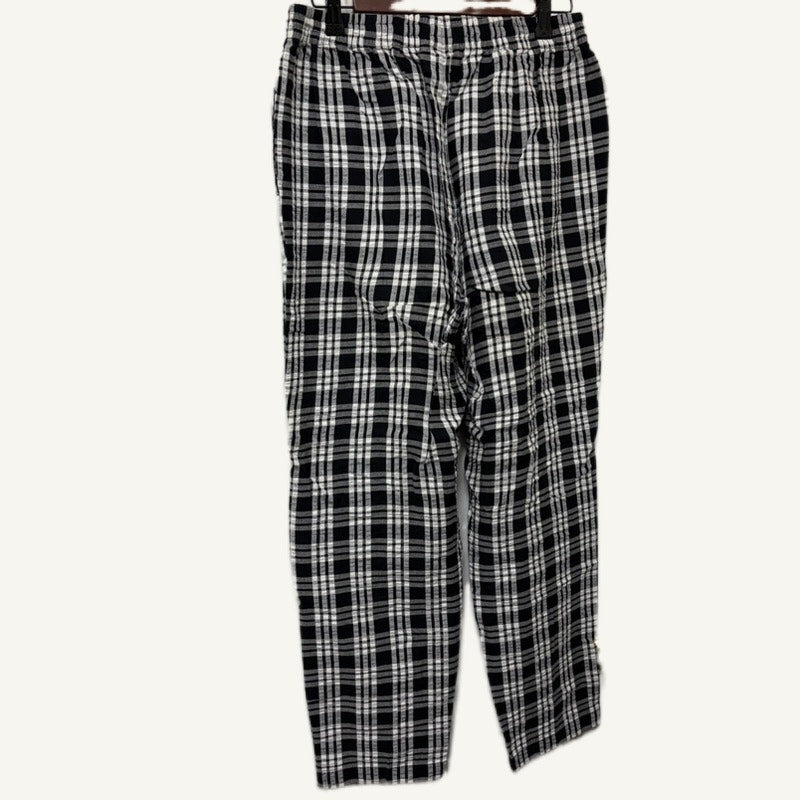 Venezia Woman Black & White Plaid Cotton Pull-On Pants 14W - Lightweight