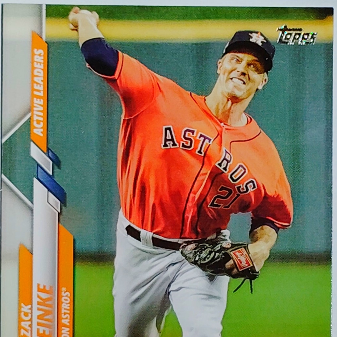 2020 Topps Update #U-191 Zack Greinke Houston Astros Pitcher - VG/EX