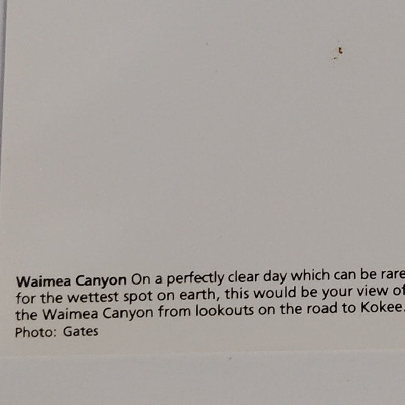 VTG Waimea Canyon Kauai Hawaii Postcard 2004 Hawaiian Resources NOS
