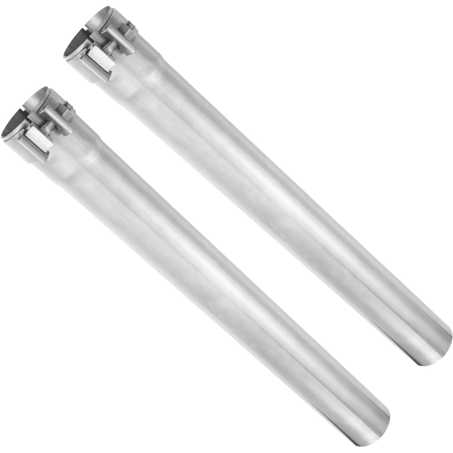 3" Straight Mandrel Exhaust Pipe, 304 Stainless, 22.8"L, 2 Pk, Universal Fit
