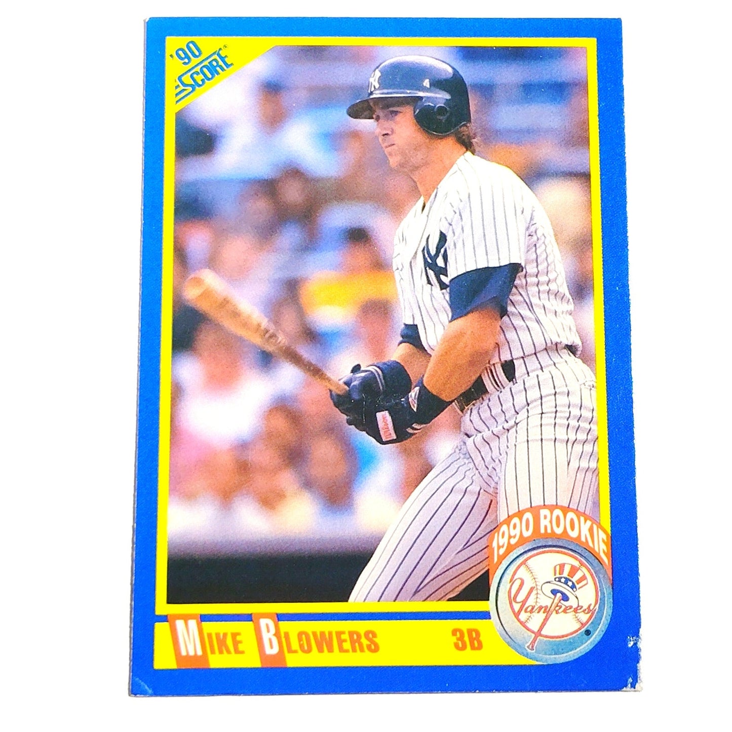 1990 Score Mike Blowers RC #624 New York Yankees Third Baseman Rookie MLB EX