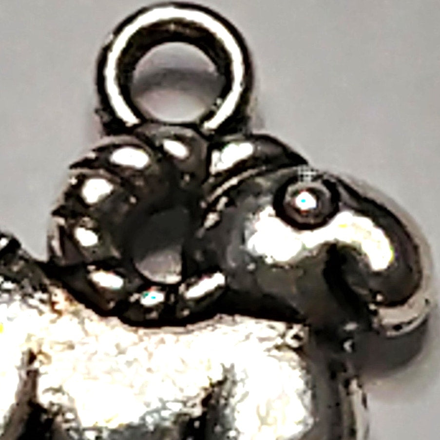 Aries Zodiac Charm Smooth Tibetan Silver Metal Ram Design 1/2" Horoscope Pendant