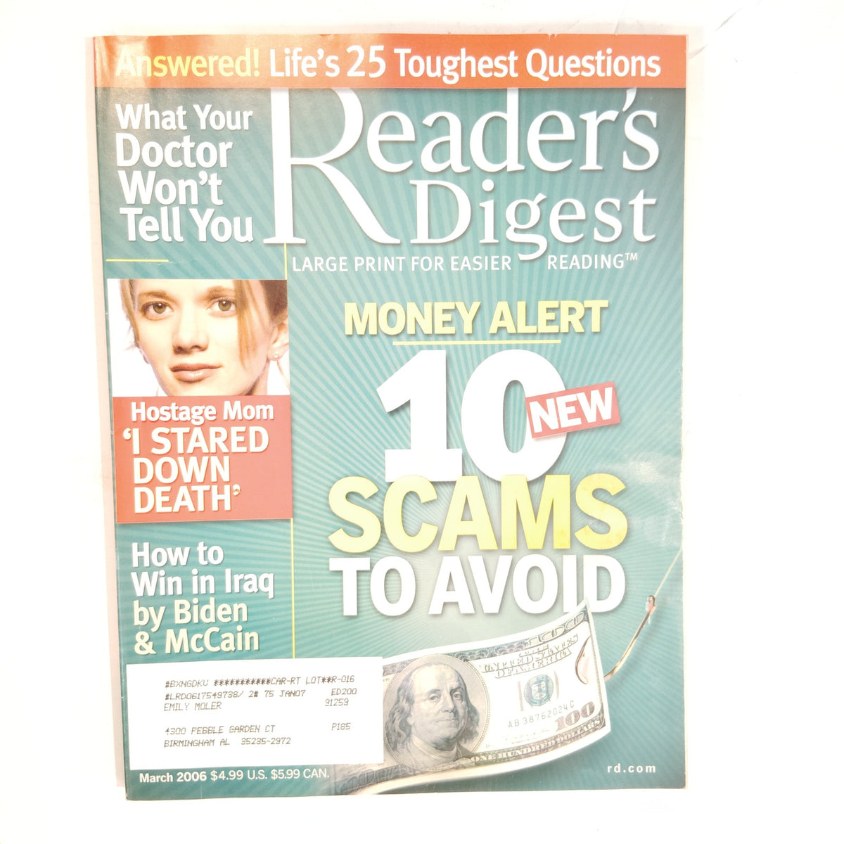 Reader's Digest March 2006 Life's 25 Toughest Questions Back Issue Magazine