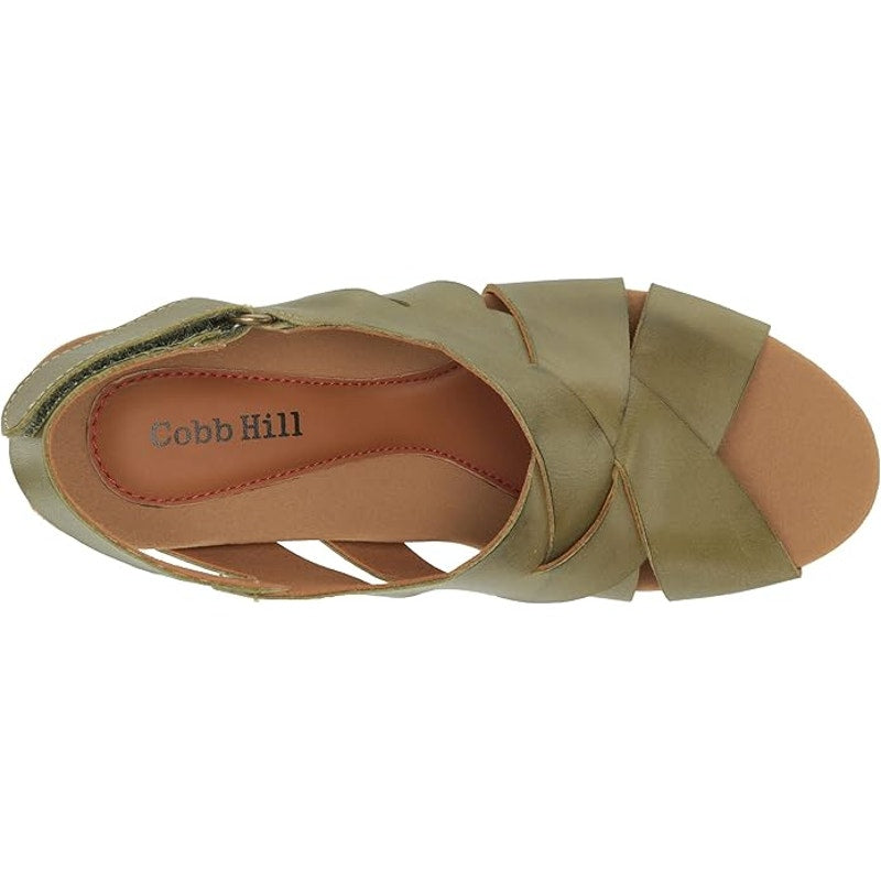 Cobb Hill Alleah Sling Sandal – Avocado, Women’s 8W, Hook & Loop, CJ0944