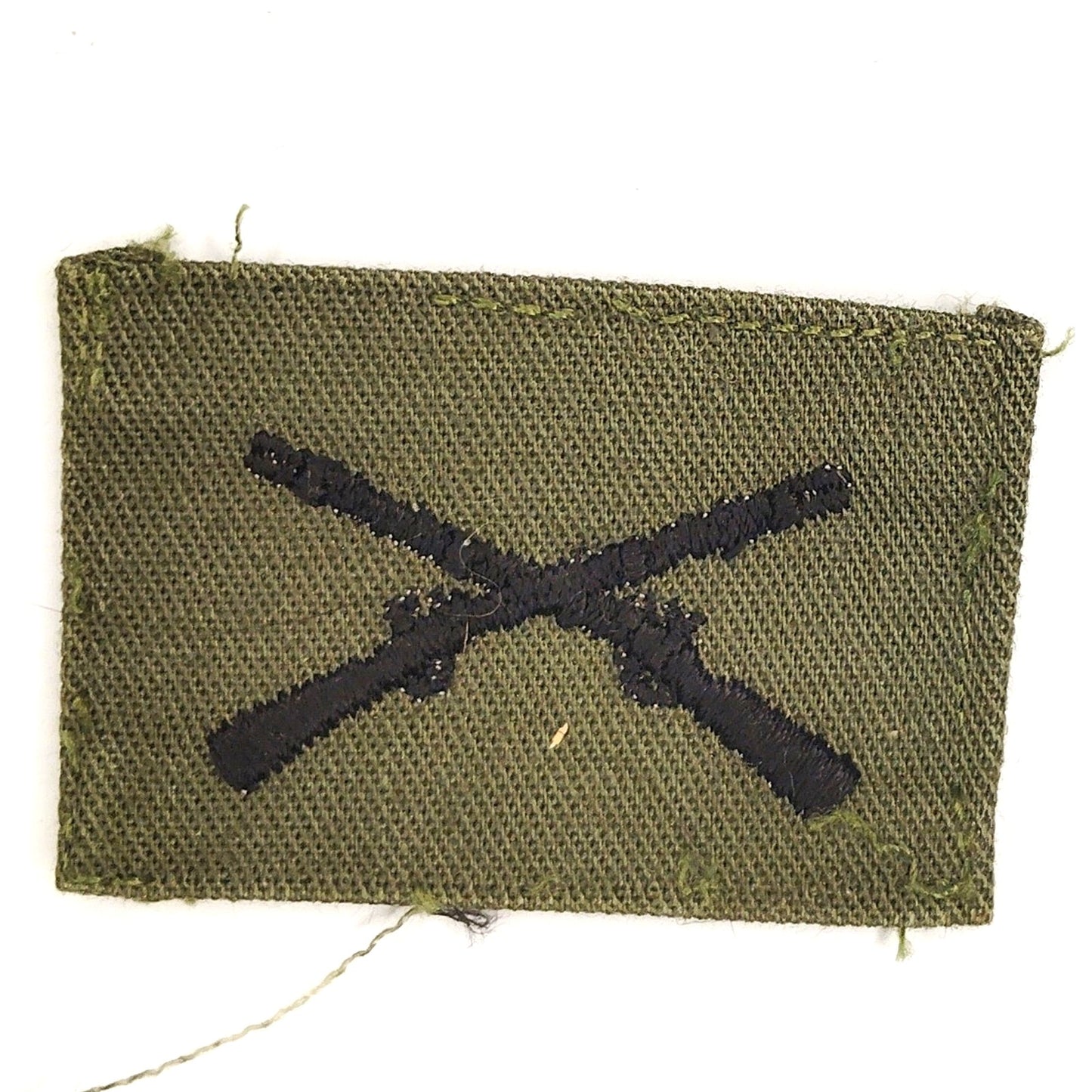 US Army Infantry Branch Patch Subdued ODG 2‑3/4" × 2" BDU Sew‑On Vintage