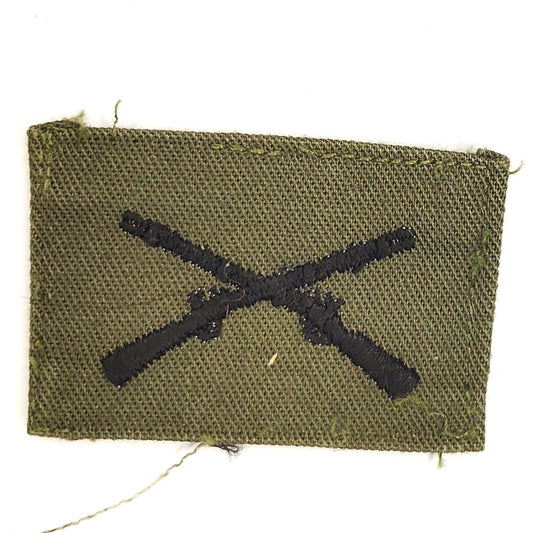 US Army Infantry Branch Patch Subdued ODG 2‑3/4" × 2" BDU Sew‑On Vintage
