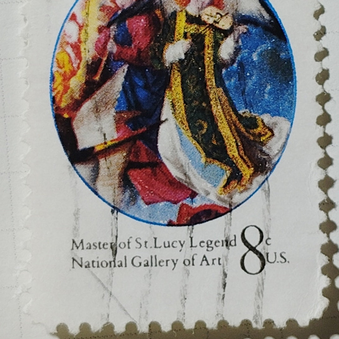 1972 US Postage Stamp Scott #1471 8c Christmas Master St Lucy Legend Used