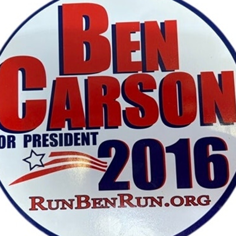 Ben Carson 2016 Campaign Fridge Magnet RunBenRun Shooting Star Logo 5.75"