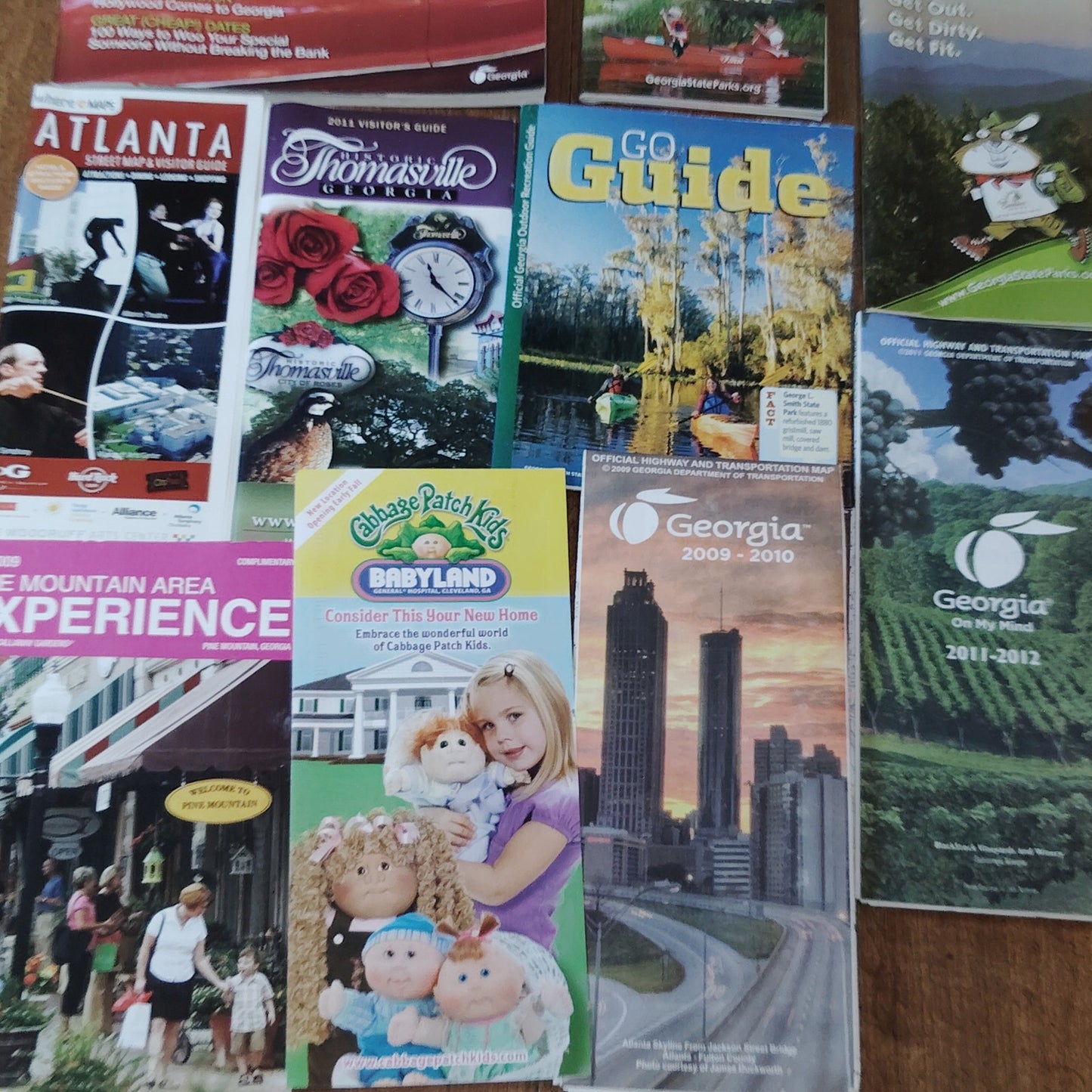 Vintage Georgia State Parks & Travel Ephemera Lot - Guides, Maps, Brochures