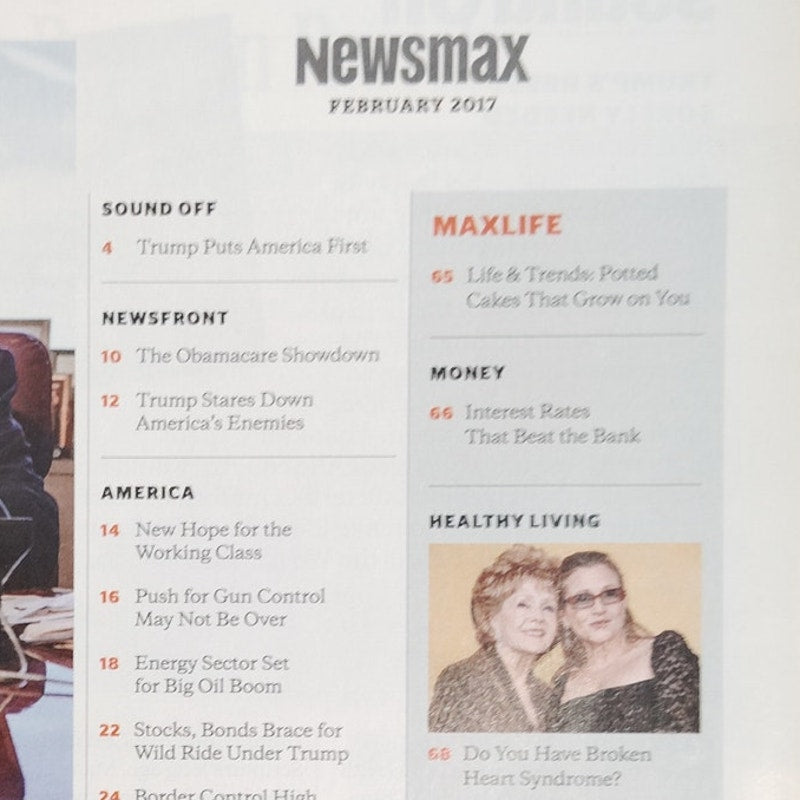 Newsmax Magazine February 2017 Trump's Big Agenda Cover Collectible