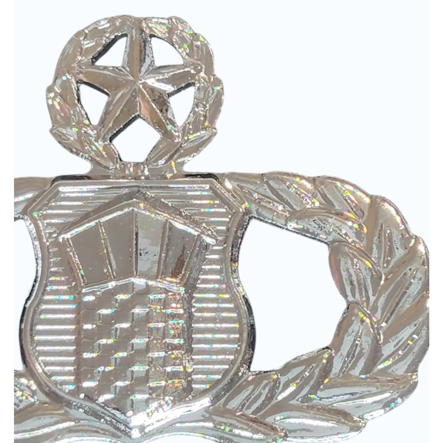 USAF Master Air Traffic Controller Novelty Hat Lapel Pin Silver Tone 1‑5/8" × 1‑1/4"