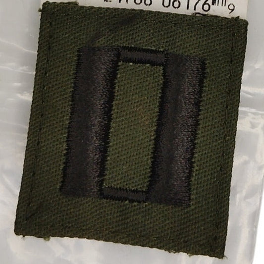 US Navy LT O‑3 Subdued OD Cap Device Patch 1‑3/4" × 1‑1/2" TE Sew‑On