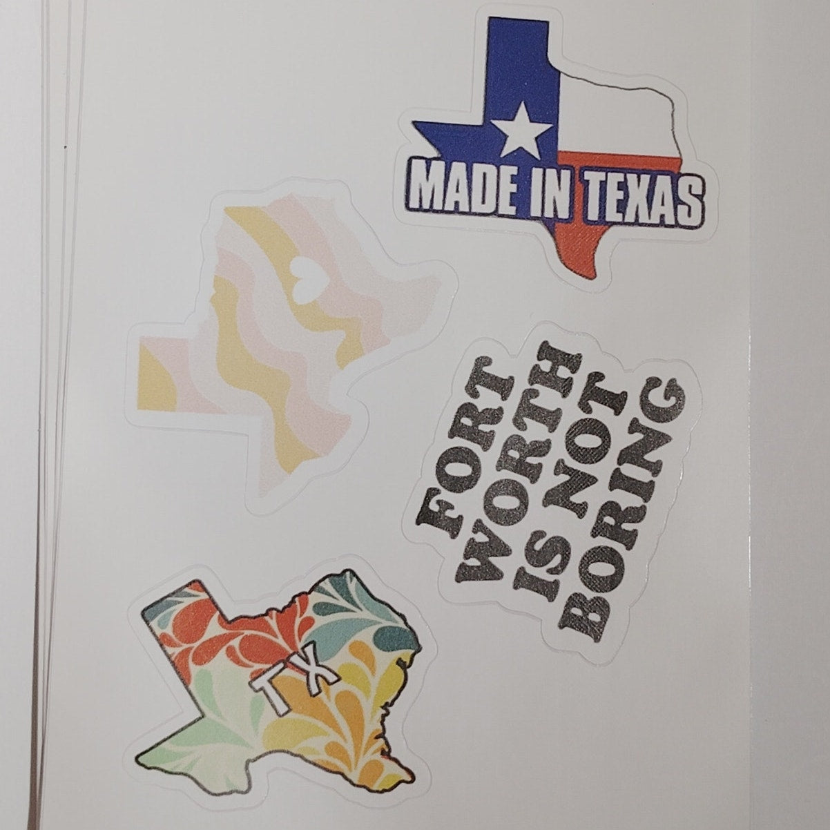 Texas Stickers 56‑Pc Waterproof Vinyl Decal Pack for Travel & Accessories