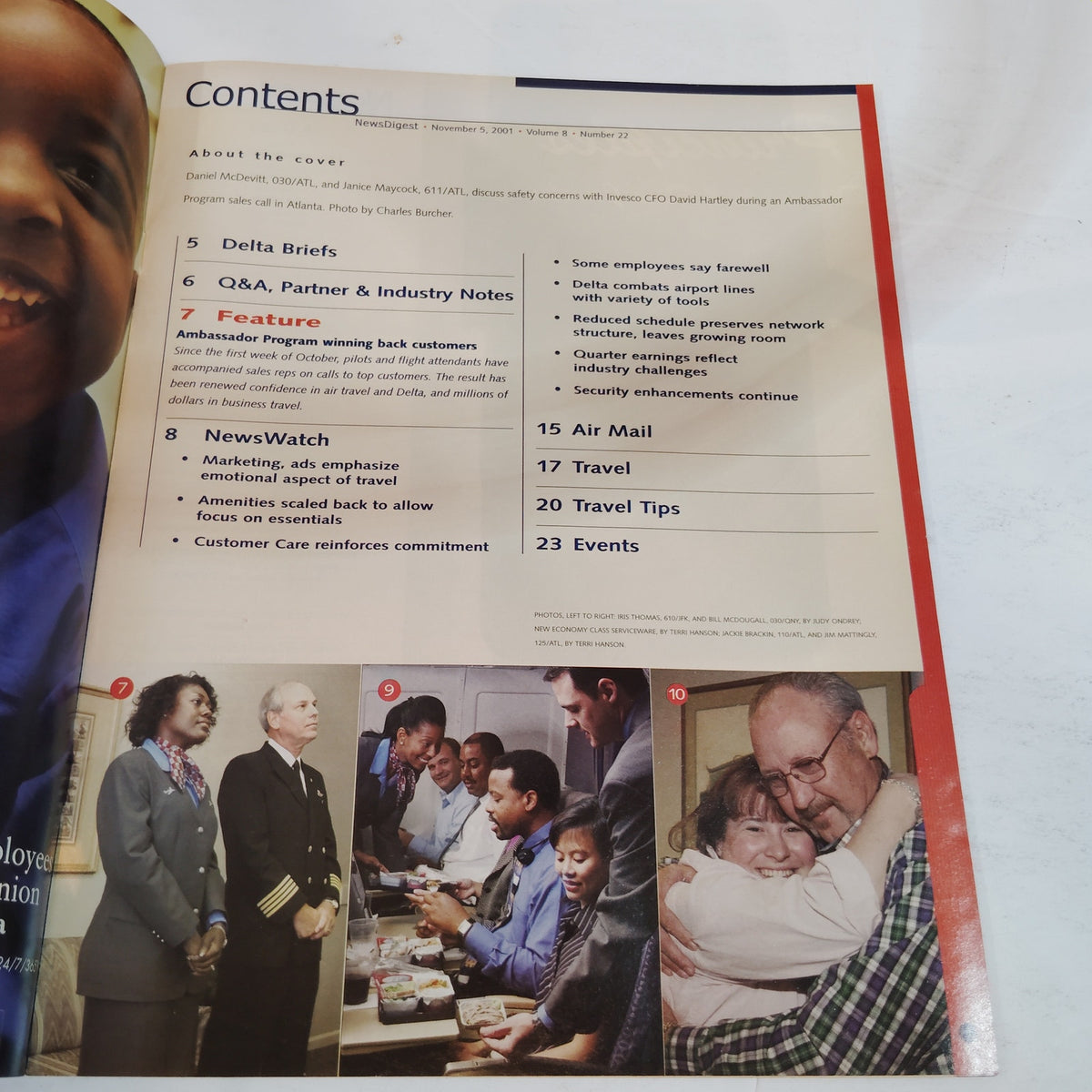 Delta News Digest - November 5, 2001 - Vintage Airline Industry Publication