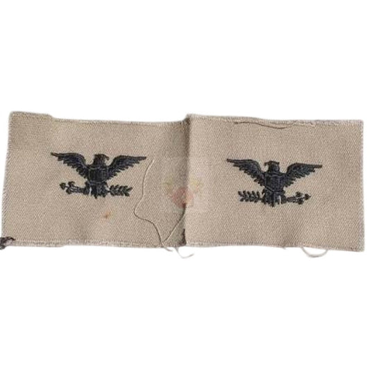 US Army Colonel O‑6 Sew‑On Rank Strip – Black on Tan DCU – 2" × 6"