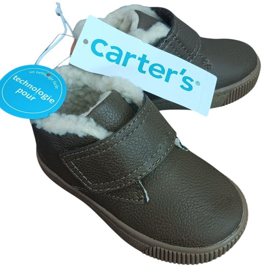 Carter’s Chatham Boot Size 5 Toddler Brown Faux-Suede Hook & Loop Strap CF21F12P