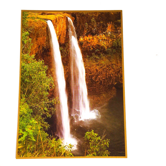 VTG Wailua Falls Kauai Hawaii Postcard Waimea Canyon on Back, 2004 NOS