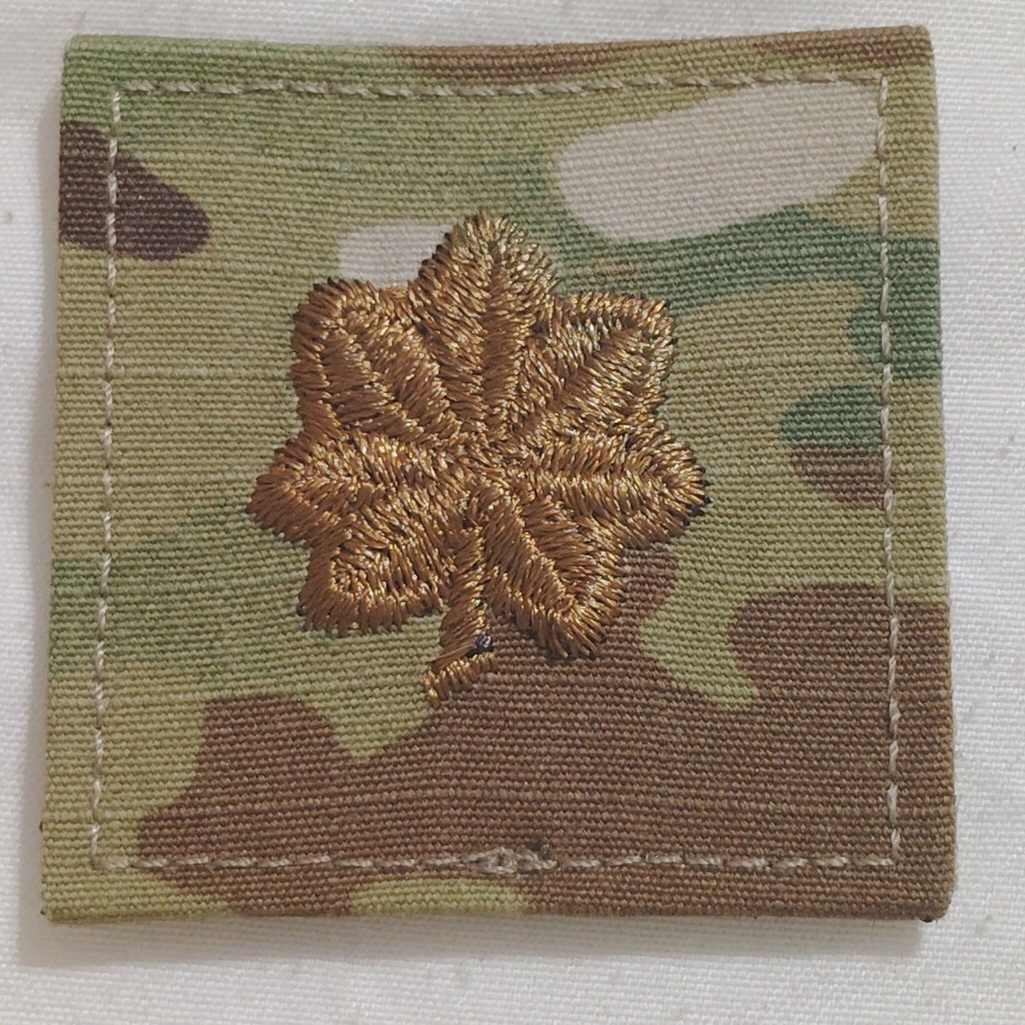 U.S. Army Major Rank Patch O-4 – OCP Scorpion W2 – 2" × 2" Hook (-N-Loop) Device