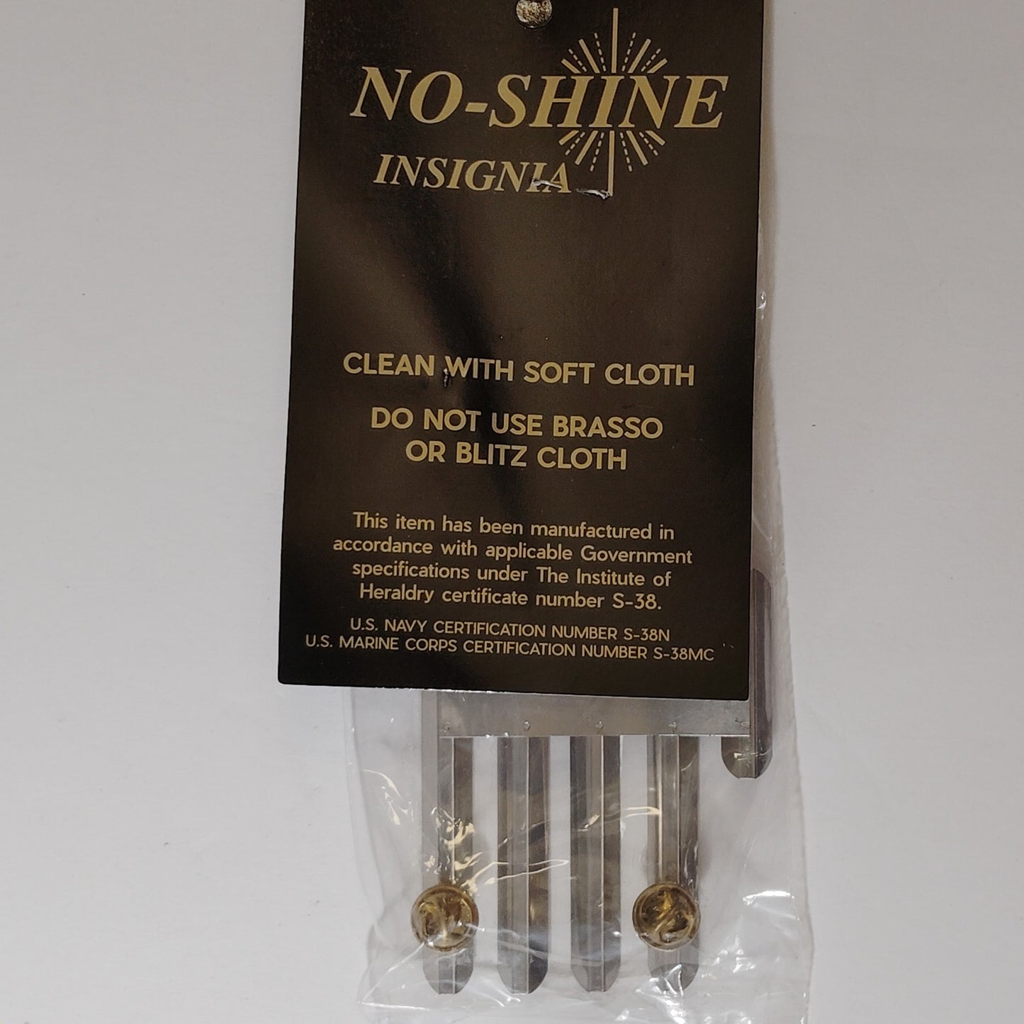 Mounting Rack Bar - 13 Ribbons 3/3/3/3/1 Centered w/ 1/8" Gap, No-Shine Insignia