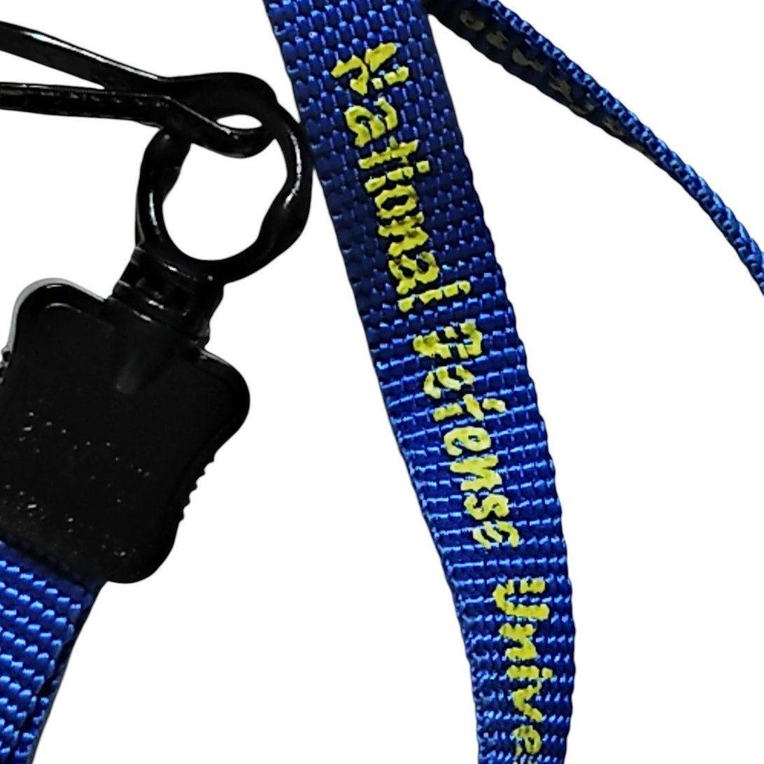 National Defense University Lanyard, 1/2"W, w/ End Clip for Badge/ Keyring 17"L (34")