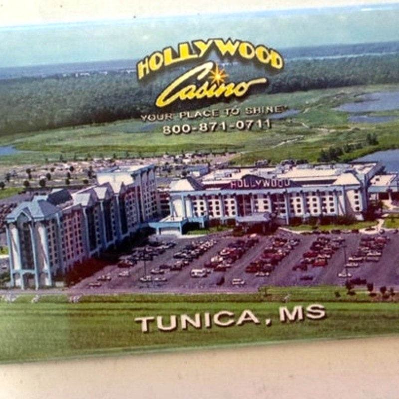 Hollywood Casino Tunica Mississippi Aerial Photo Magnet Daytime View 3‑1/4"