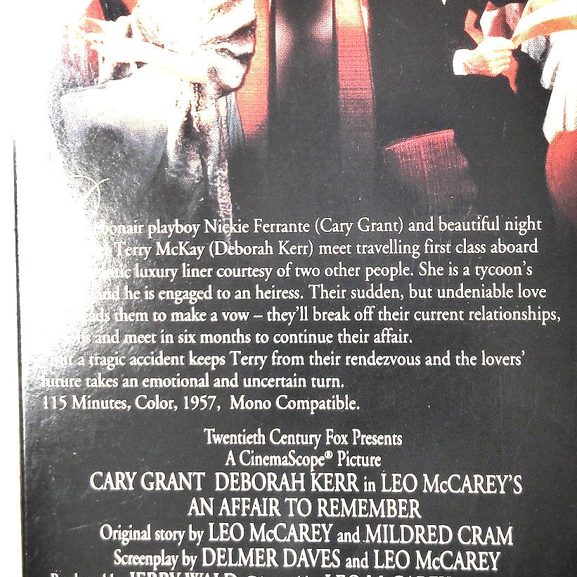 An Affair to Remember VHS 1992 Cary Grant Deborah Kerr Classic Romance 1957 Fox