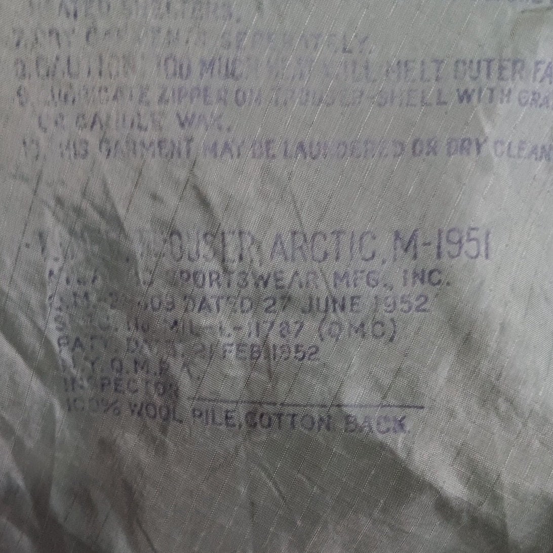 M-1951 Arctic Trouser Liner - Regular Small - 1952 Dated - Wool Pile - NOS VNTG