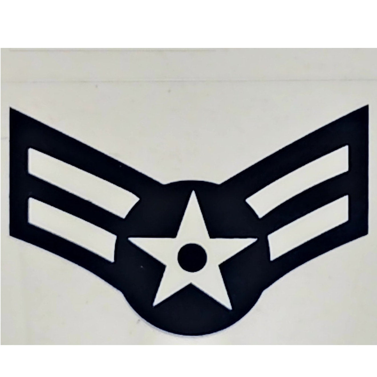 USAF Enlisted Wings Mylar Vinyl Decal – 2" x 1.5" Star & Stripes Emblem – E3-AF