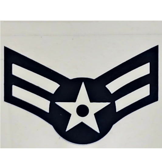USAF Enlisted Wings Mylar Vinyl Decal – 2" x 1.5" Star & Stripes Emblem – E3-AF