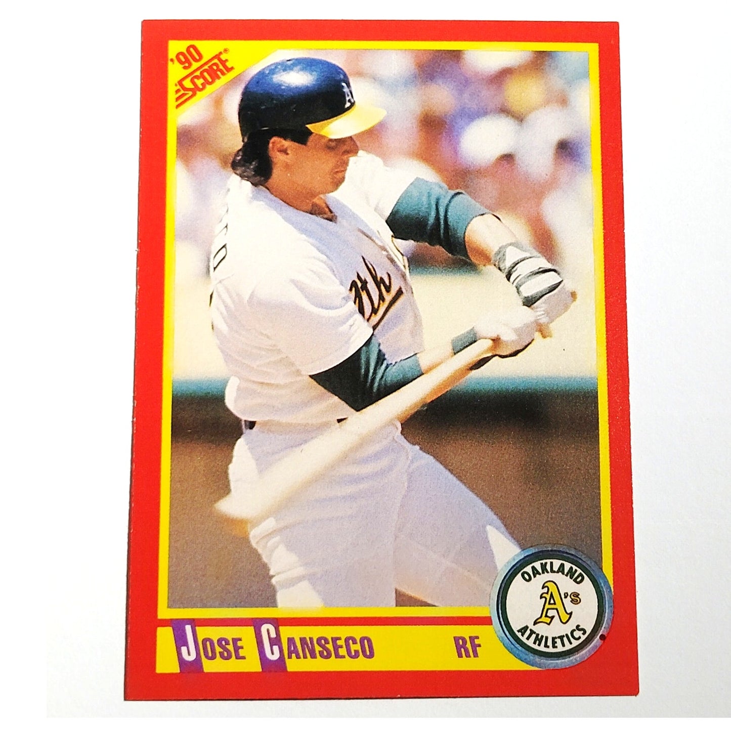 1990 Score Jose Canseco #375 Oakland Athletics Outfielder MLB Baseball EX