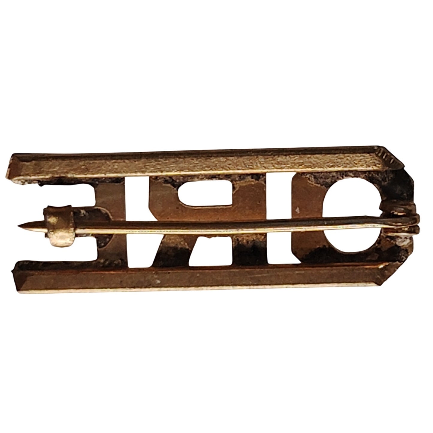 Vintage "ORE" Lettering Army Navy Surplus Hat or Lapel Pin 1‑1/8" × 3/8"
