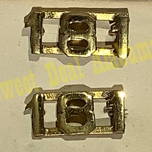 Early/Mid 1900s Brass C-Clasp "181" Collar Device 3/8"H Hat / Lapel Pins Set
