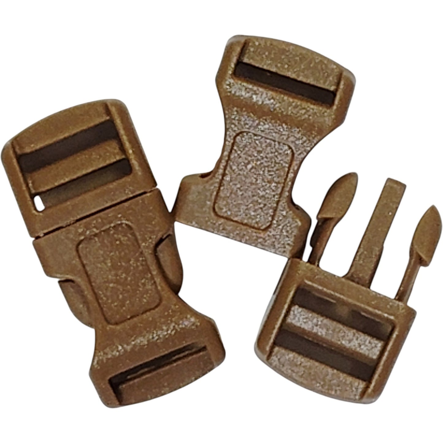 5-Pk Coyote Adjustable Buckles - Quick Release - 1.5" x 0.75"  Tactical Hardware