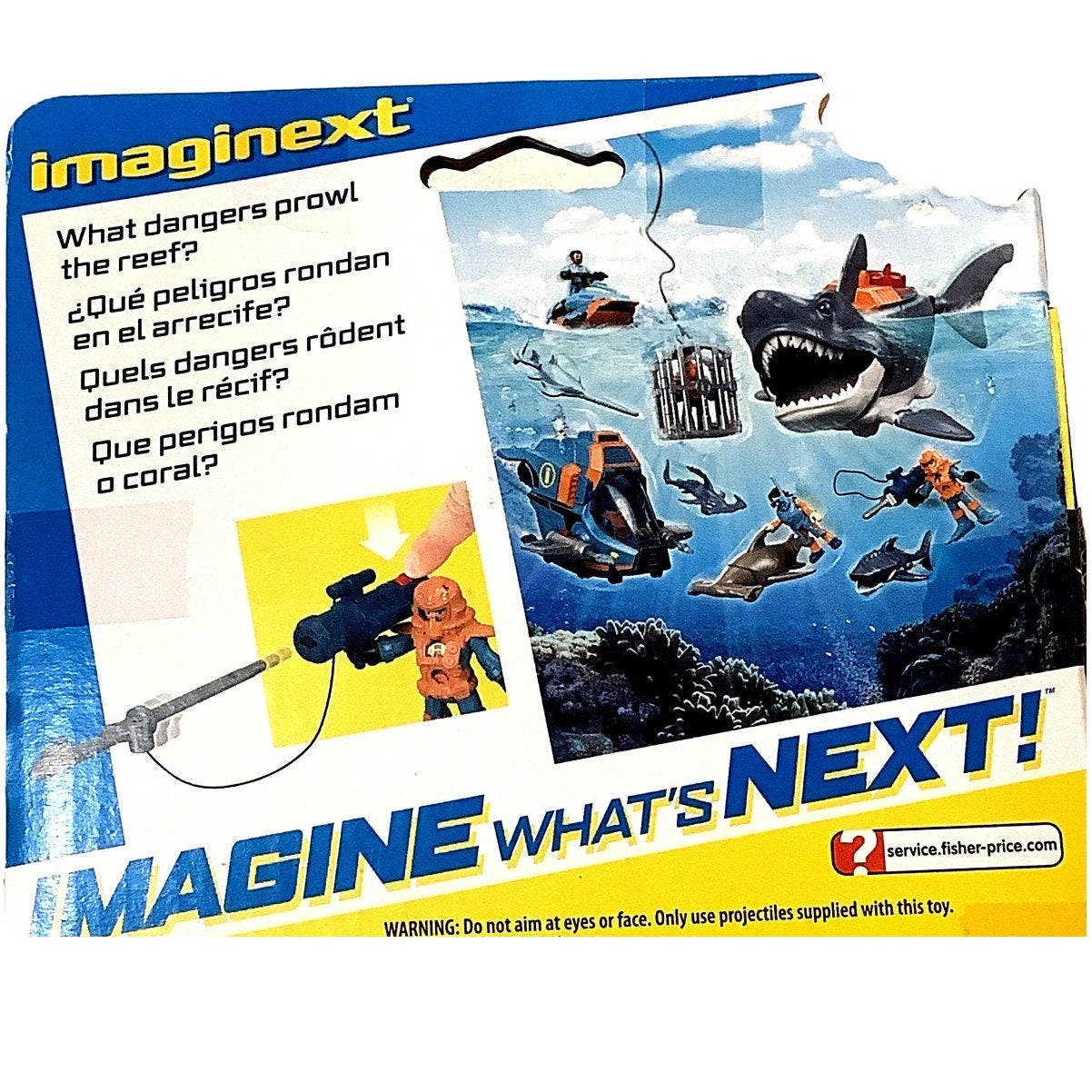 Fisher-Price Imaginext Reef Diver Ages 3+, Diver,  Scuba Gear & Harpoon Launcher