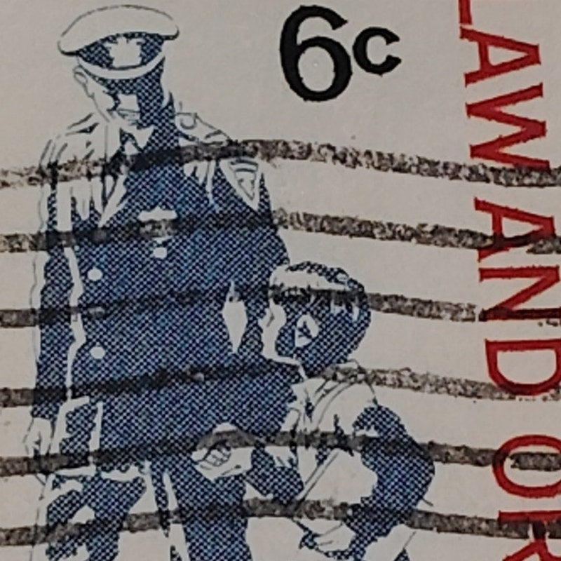 1968 Scott #1343 – 6¢ Law and Order / Police & Youth – Canceled