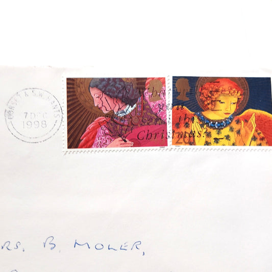 1998 GB Royal Mail Christmas Cover Madonna & Child Stamps Dorset Postmark
