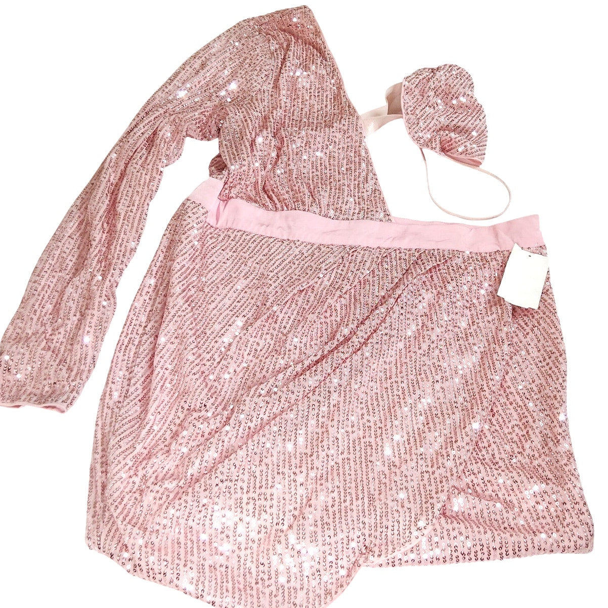Area Stars Cutout Sequin Mini Dress Pink L