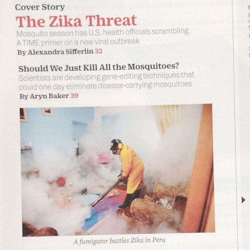 Time Magazine May 16 2016 The Zika Virus Cover Story Collectible Back Issue