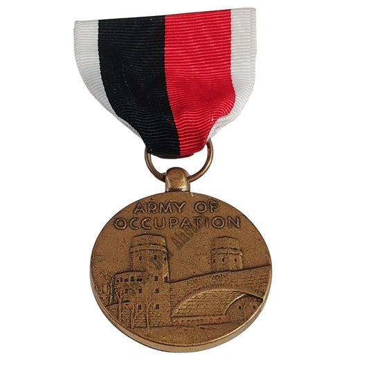 1945 Army of Occupation Service Medal w/ Pinback, 1-1/4"D Medal x 3"H Overall