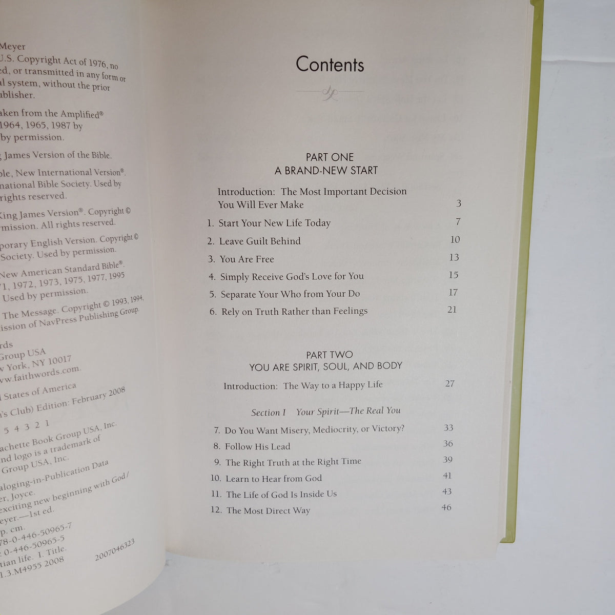 Start Your New Life Today - Joyce Meyer 2008 Special Edition Hardcover