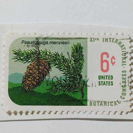 1969 Scott No. 1387 6¢ International Botanical Congress “Pseudotsuga menziesii”