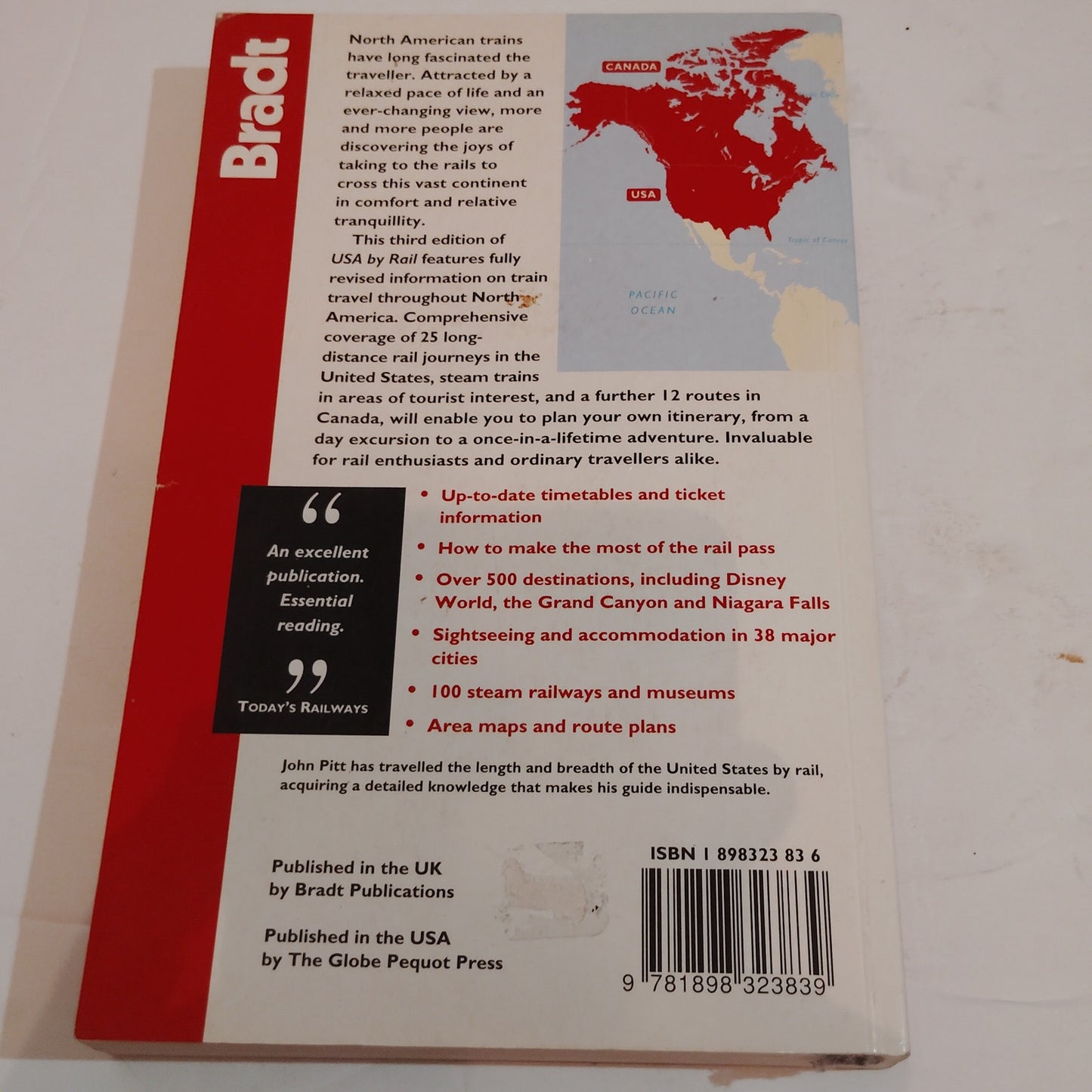 USA by Rail 1999 Travel Guide Paperback Very Good Condition