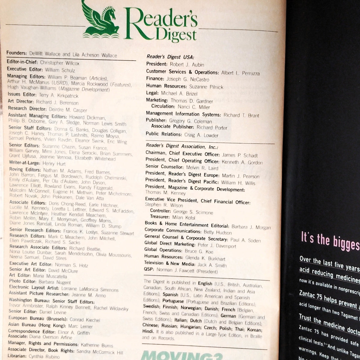Reader's Digest July 1996 Magazine - Fire on Storm King Mountain Vintage