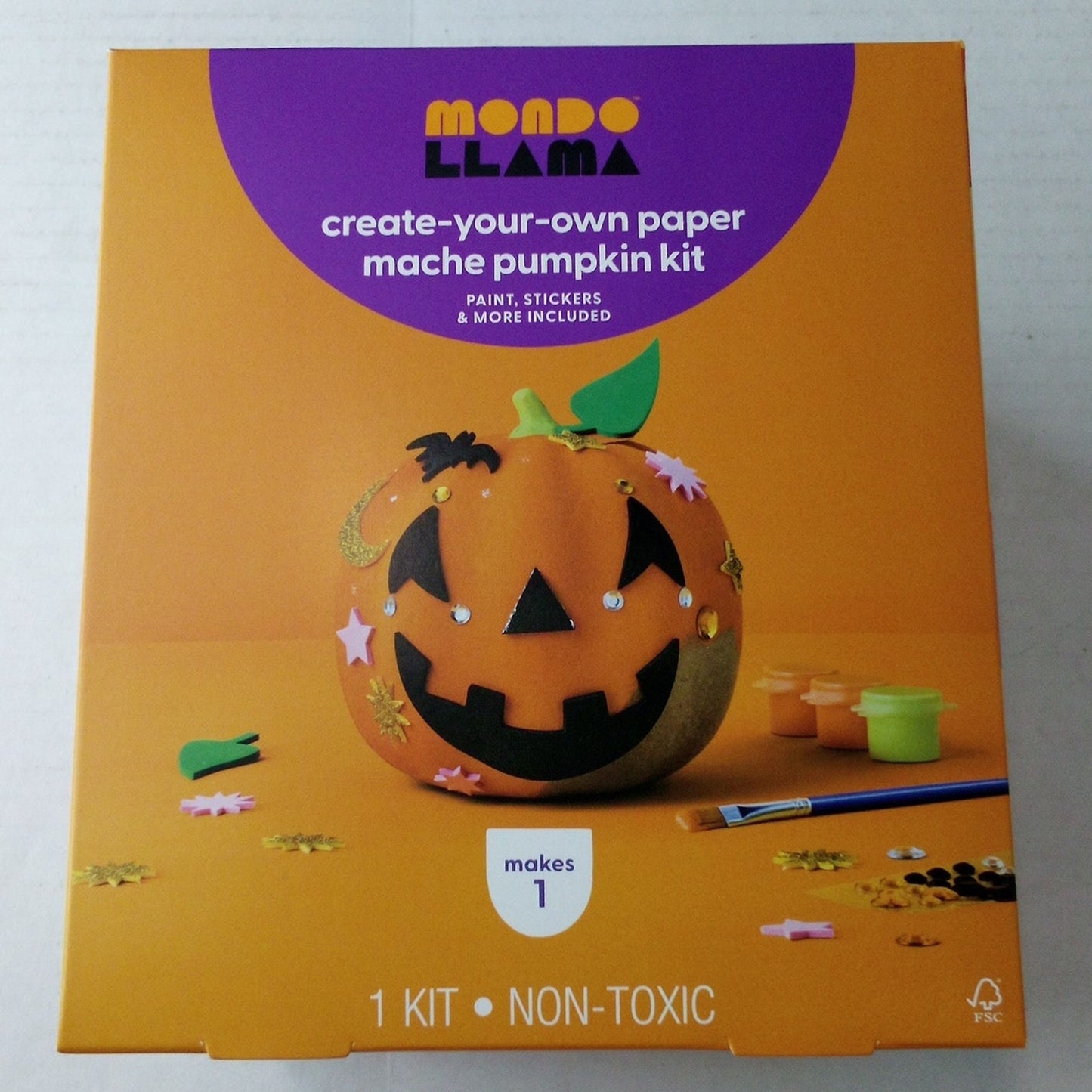 1 Case of 6 Kids Crafts - Paper Mache Pumpkin Painting Kit – Mondo Llama